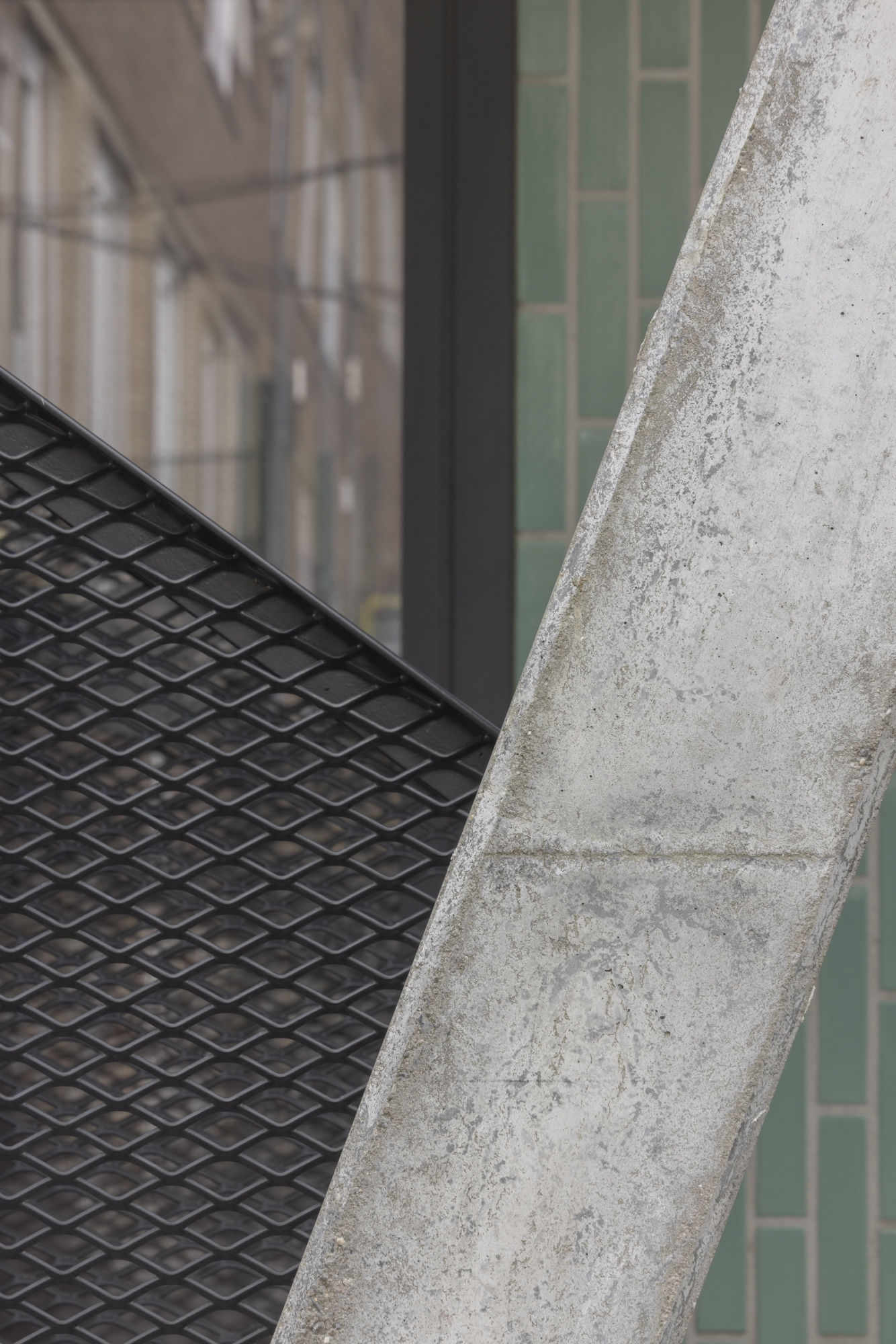 Extérieur extension école détails matériaux